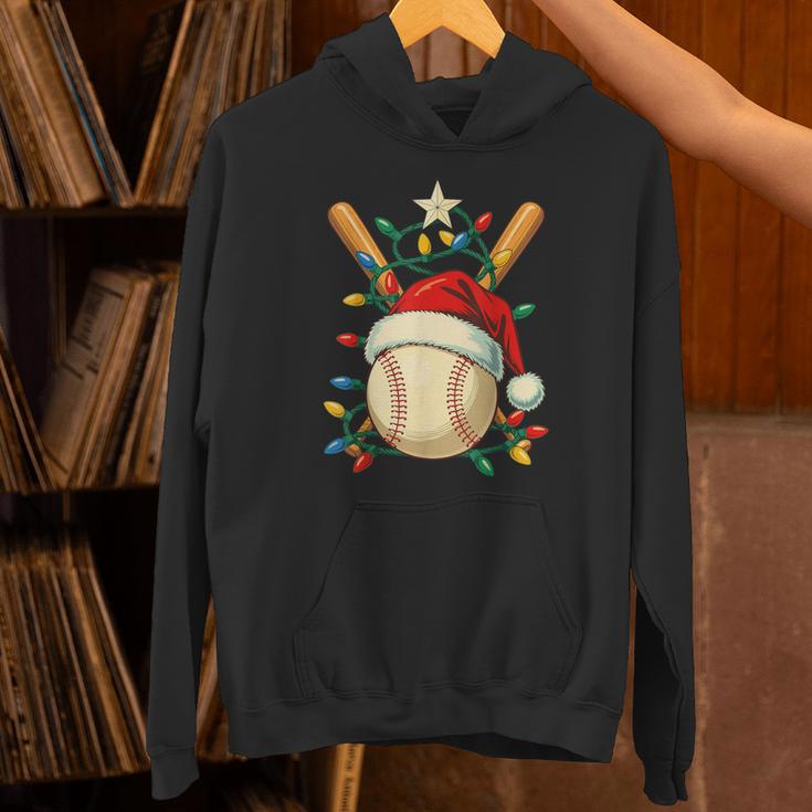 Baseball Santa Christmas Ball Baseball Lover Player Boys Unisex Hoodie