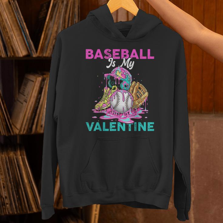 Baseball Is My Valentine Ice Cream Drip Crossed Bats Sport Unisex Hoodie Baseball Is My Valentine Ice Cream Drip Crossed Bats Sport Unisex Hoodie