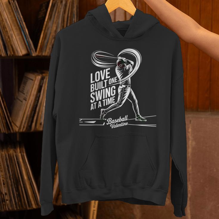 Baseball Valentine Love Built One Swing At A Time Tee Unisex Hoodie Baseball Valentine Love Built One Swing At A Time Tee Unisex Hoodie
