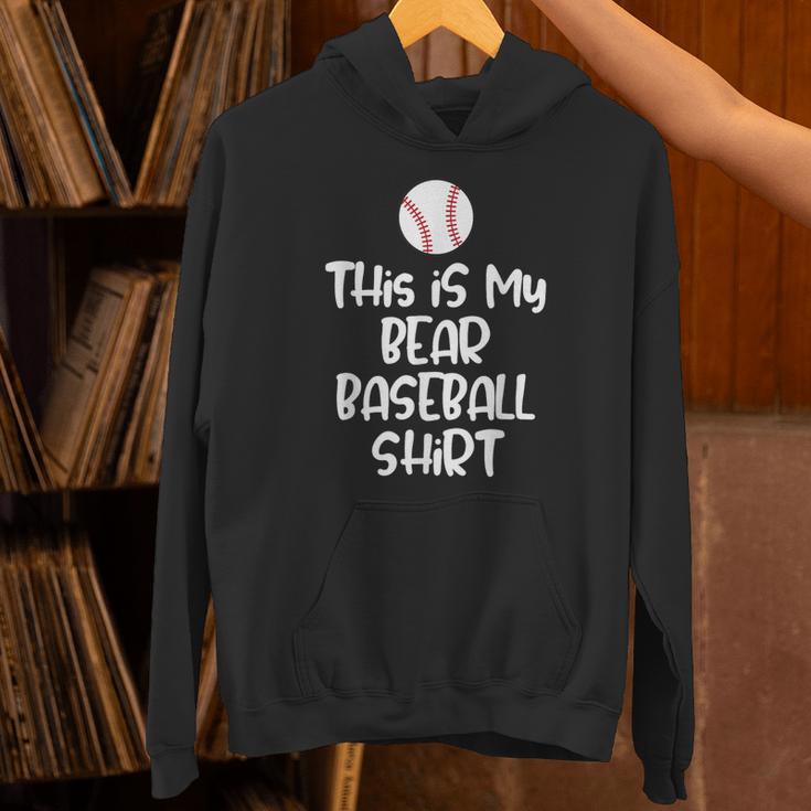 Bear Baseball Shirt For Players Fans And Moms Unisex Hoodie