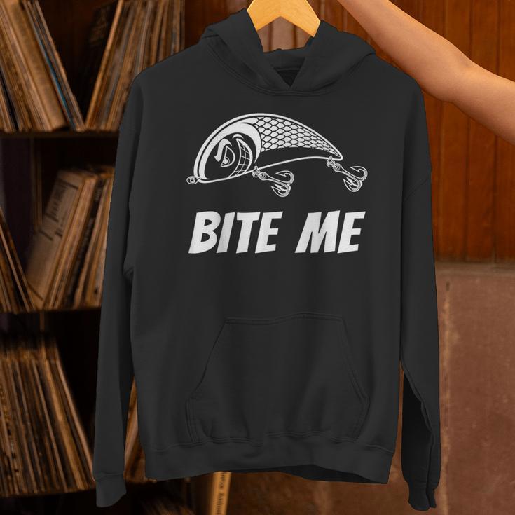 Bite Me フィッシングルアー グラフィックイメージ スカル フィッシュ スケルトン メンズ パーカー