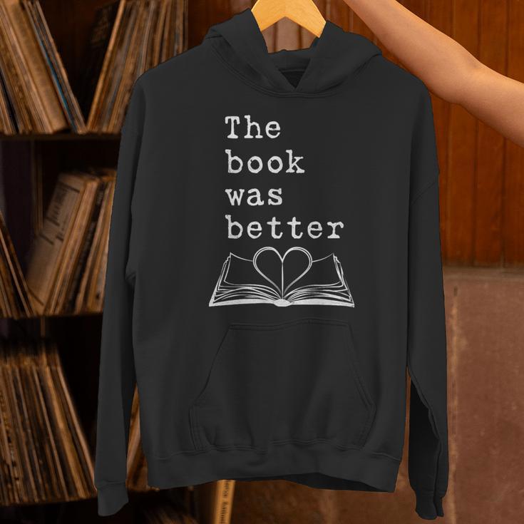 The Book Was Better Typewriter Style Book Lover T-Shirt Unisex Hoodie The Book Was Better Typewriter Style Book Lover T-Shirt Unisex Hoodie