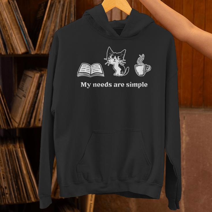 Book Cat My Needs Are Simple For Cat Mom For Men Women Unisex Hoodie Book Cat My Needs Are Simple For Cat Mom For Men Women Unisex Hoodie