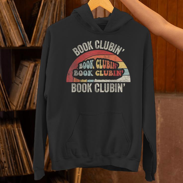 Book Clubin' Retro 70s Style Book Club Reader Graphic Unisex Hoodie