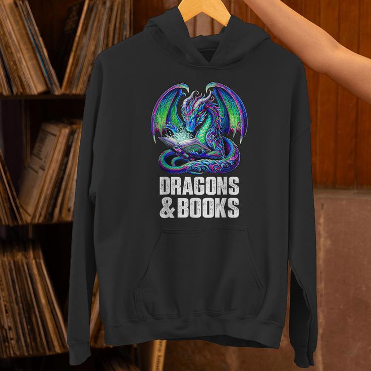 Book Dragons And Books Reading Lover Unisex Hoodie