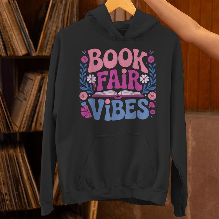Book Fair Vibes Retro Teacher Reading Lovers Librarian Unisex Hoodie