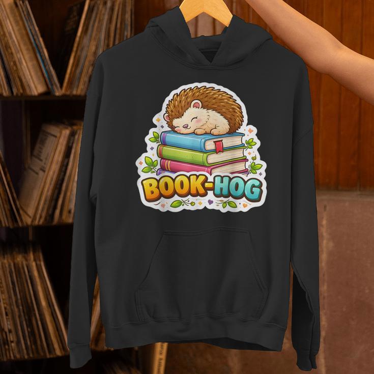 Book Hog Lover Hedgehog Owner Erinaceinae Bookworm Pun Joke Unisex Hoodie Book Hog Lover Hedgehog Owner Erinaceinae Bookworm Pun Joke Unisex Hoodie