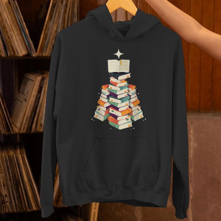 Book Lover Bookworm Librarian Merry Christmas Tree Unisex Hoodie