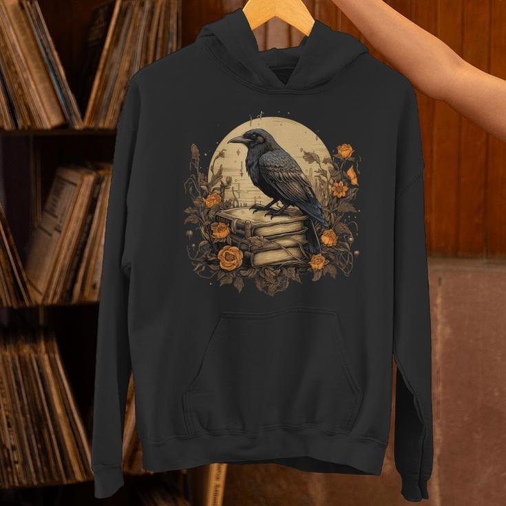 Book Lover Ideas Raven Reading Book Occult Crow Unisex Hoodie Book Lover Ideas Raven Reading Book Occult Crow Unisex Hoodie