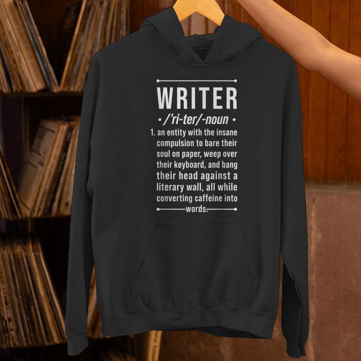 Book Lovers & Writer Co -Adults Fun Writer Noun Definition Cotton Blend Short Sleeve Unisex Hoodie Book Lovers & Writer Co -Adults Fun Writer Noun Definition Cotton Blend Short Sleeve Unisex Hoodie
