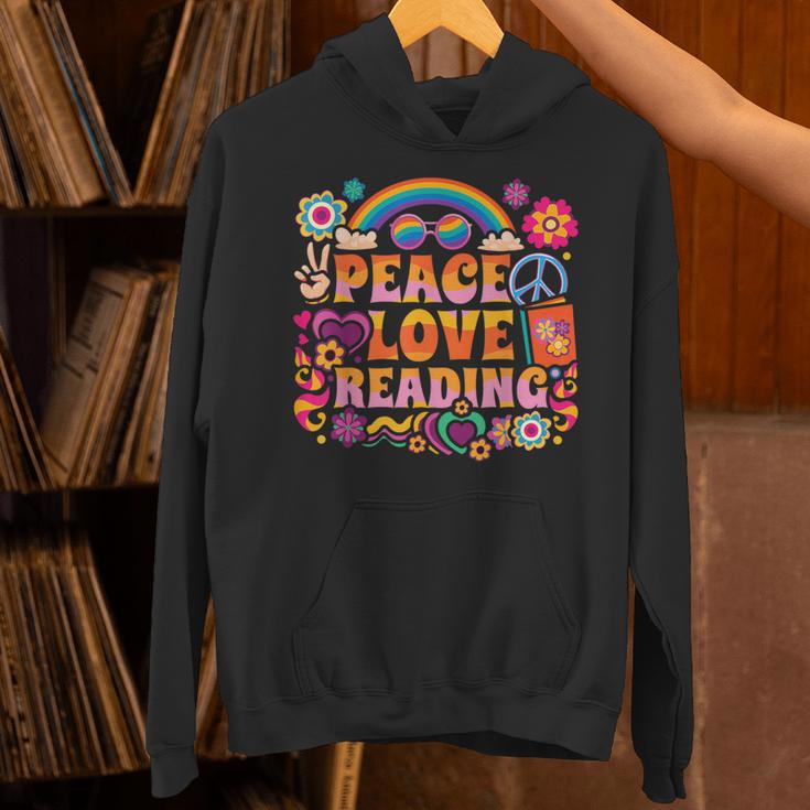 Book Peace Bookworm Hippie Rainbow Peace Sign Unisex Hoodie Book Peace Bookworm Hippie Rainbow Peace Sign Unisex Hoodie