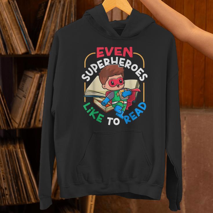 Book Reading Superheroes Like To Read Unisex Hoodie