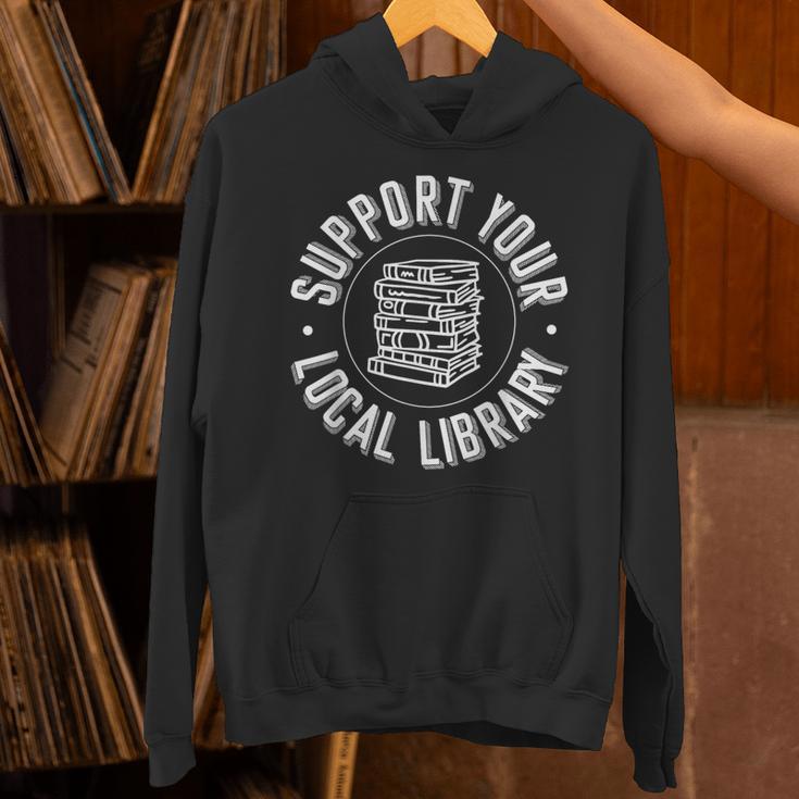Book Reading Support Your Local Library Unisex Hoodie