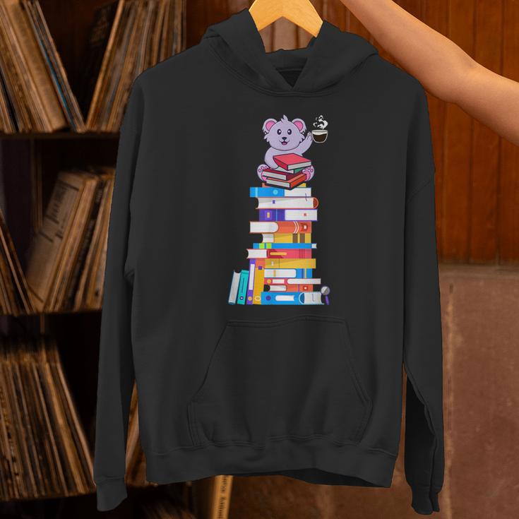 Book Reading Tea Coffee Kawaii Bookworm Koala Unisex Hoodie