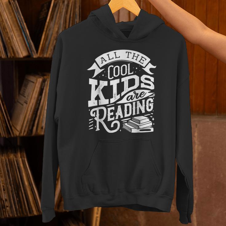 Book Reading Graphic Women Kids Book Lover Librarian Unisex Hoodie
