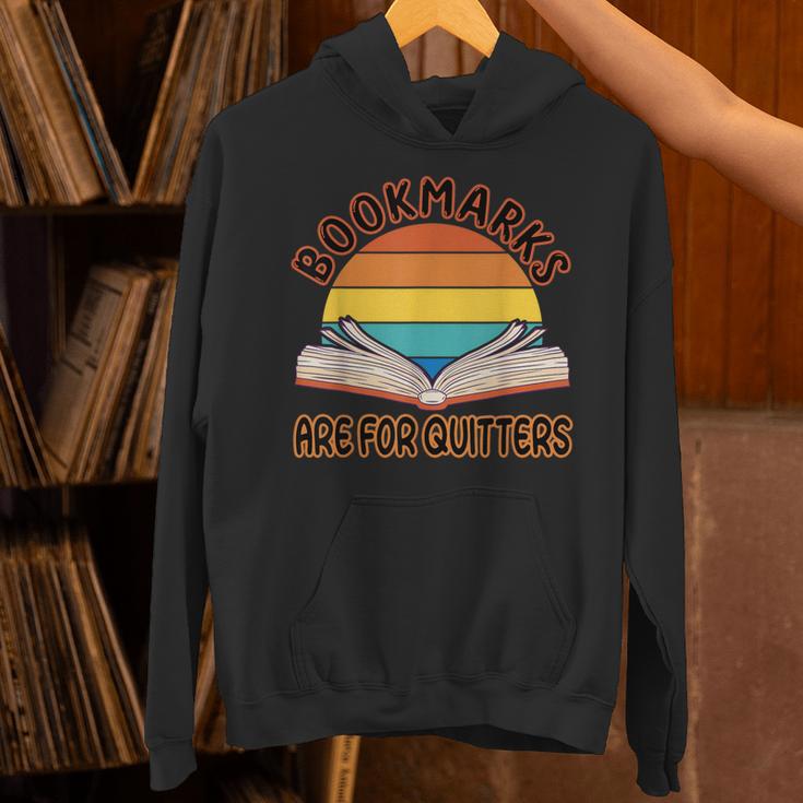 Bookmarks Are For Quitters Reading Books Book Reader Unisex Hoodie Bookmarks Are For Quitters Reading Books Book Reader Unisex Hoodie
