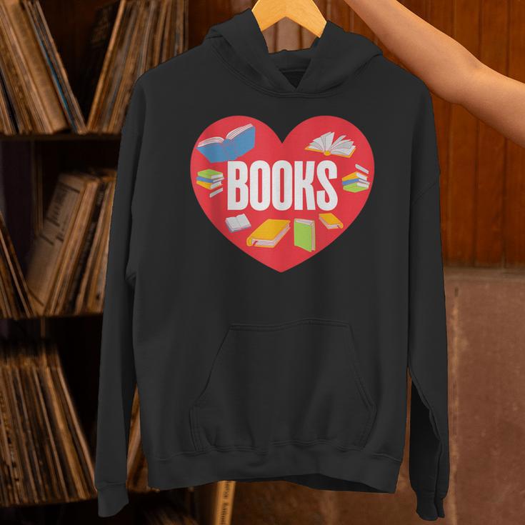 Books Book Reader Bookworm Teacher Valentine's Day Unisex Hoodie