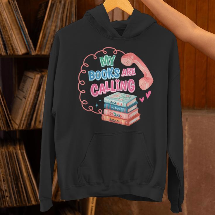 My Books Are Calling Book Lover Quote Unisex Hoodie My Books Are Calling Book Lover Quote Unisex Hoodie