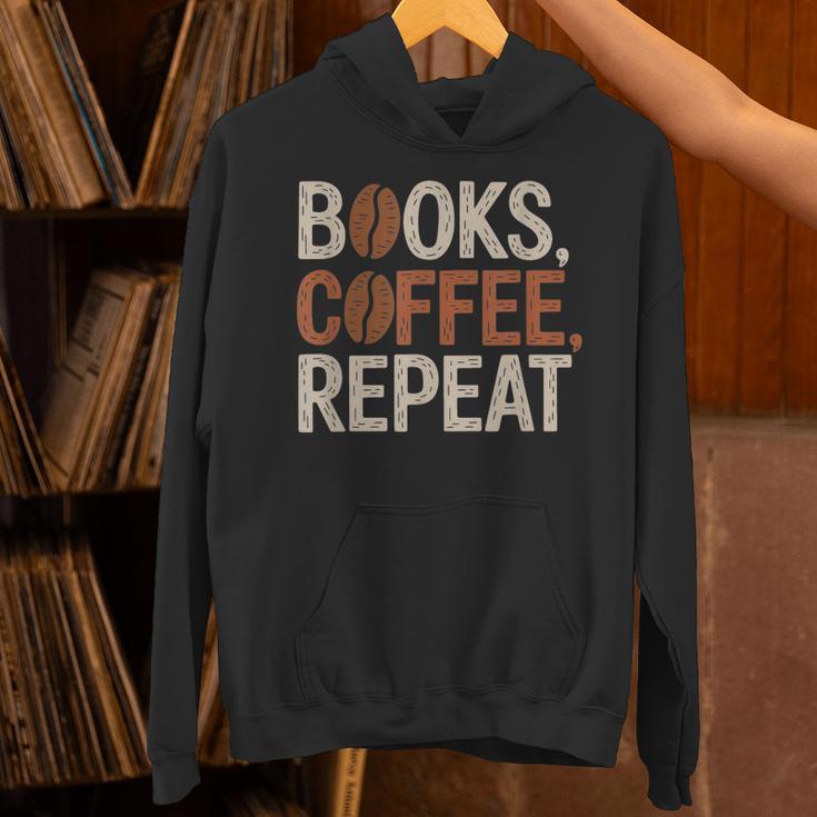 Books Coffee Repeat Librarian Book Lover Unisex Hoodie Books Coffee Repeat Librarian Book Lover Unisex Hoodie