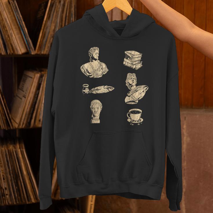 Books Coffee And Statues Dark Academia Unisex Hoodie Books Coffee And Statues Dark Academia Unisex Hoodie