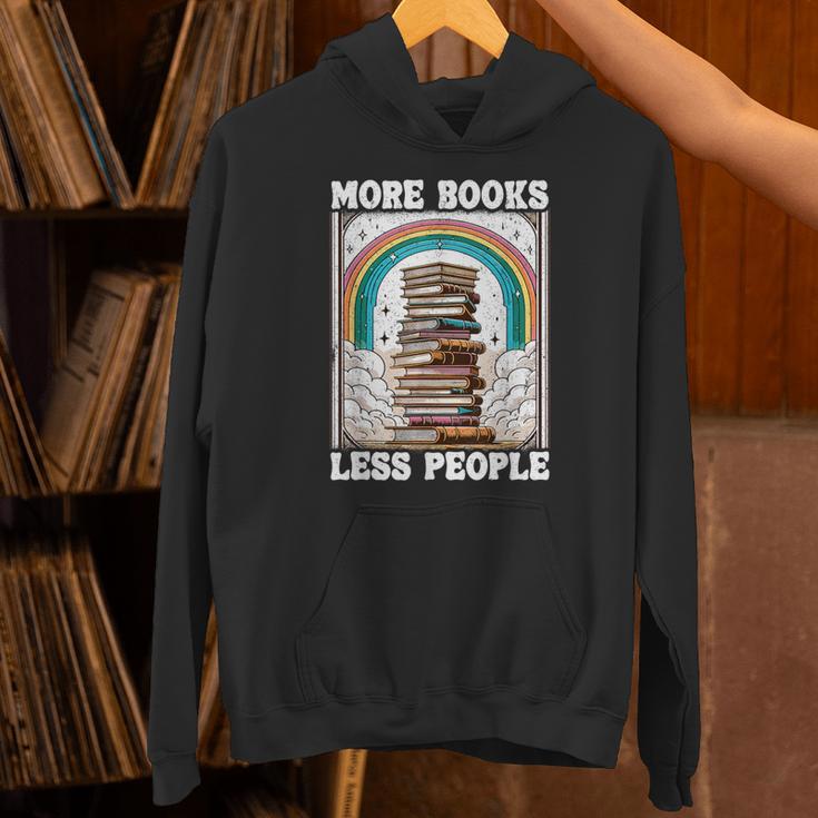 More Books Less People Mystic Book Rainbow Reading Book Unisex Hoodie