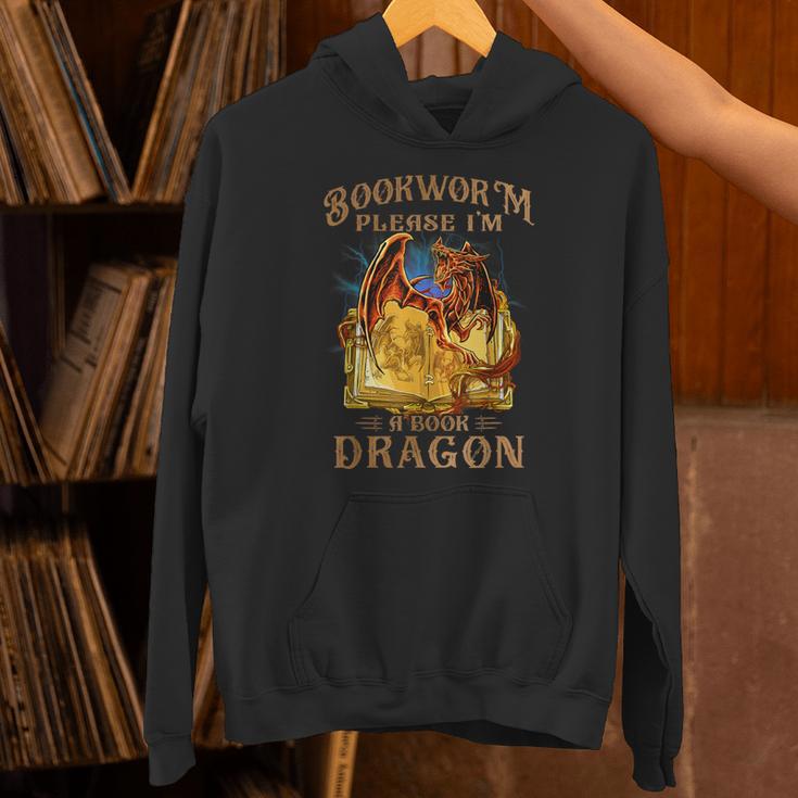 Bookworm Please I'm a Book Dragon Dragon Books Lovers Unisex Hoodie