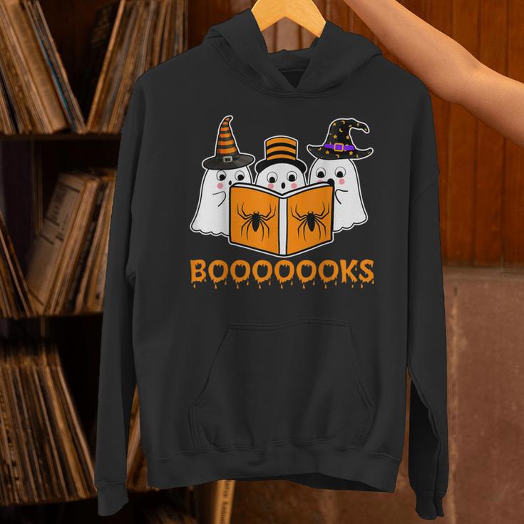 Booooks Ghost Boo Read Books Library Teacher Halloween Cute Unisex Hoodie Booooks Ghost Boo Read Books Library Teacher Halloween Cute Unisex Hoodie
