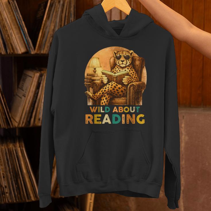 Boys Animal Wild About Reading Cheetah Book Unisex Hoodie Boys Animal Wild About Reading Cheetah Book Unisex Hoodie