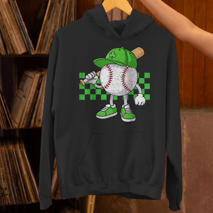 Boys St Patricks Day Baseball Player Pitcher Coach Kids Unisex Hoodie