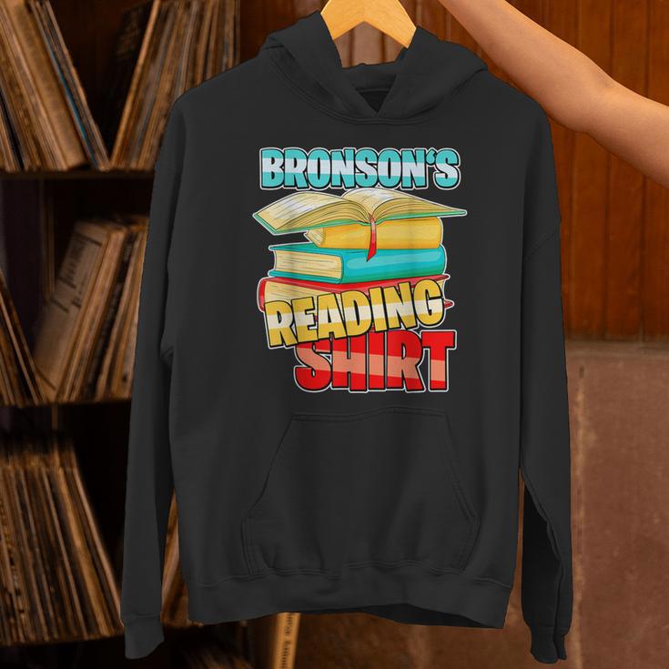 Bronson's Reading Shirt Personalized Book Reading Unisex Hoodie Bronson's Reading Shirt Personalized Book Reading Unisex Hoodie