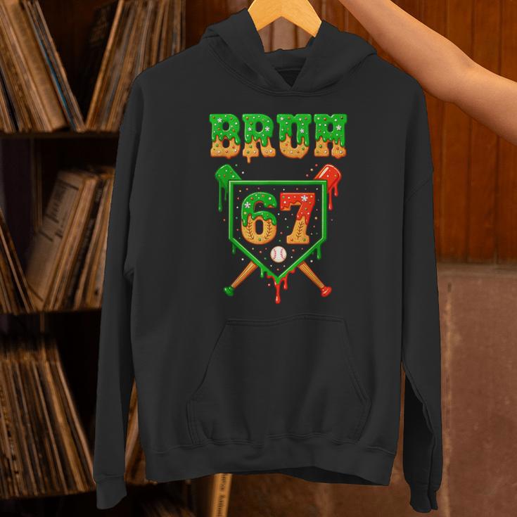 Bruh 67 Baseball Christmas Gingerbread Drip Number 67 Player Unisex Hoodie Bruh 67 Baseball Christmas Gingerbread Drip Number 67 Player Unisex Hoodie