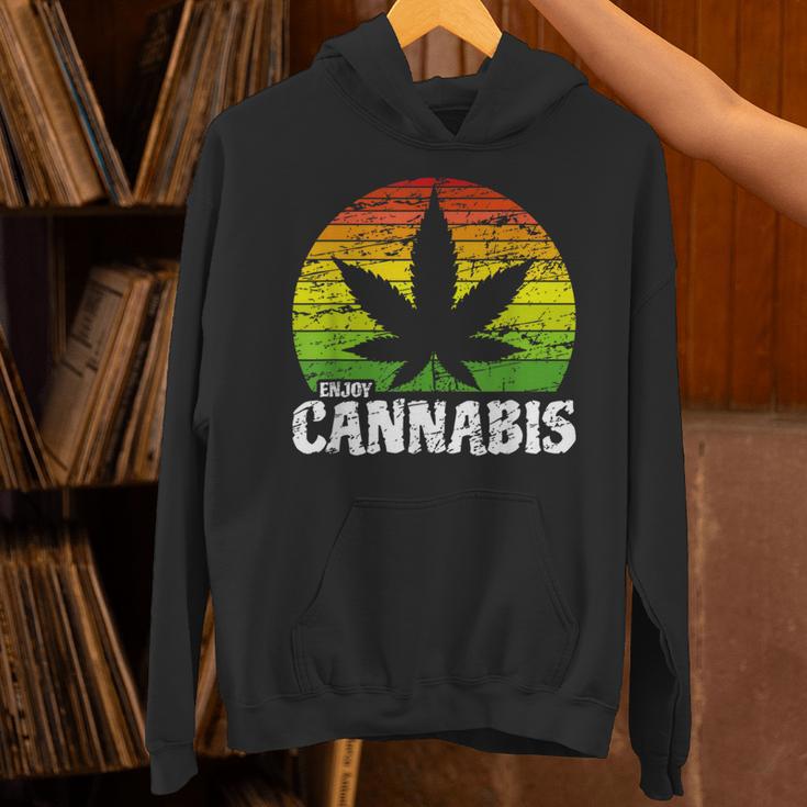 Cannabis ヴィンテージ 麻葉 レトロ マリファナ パーカー