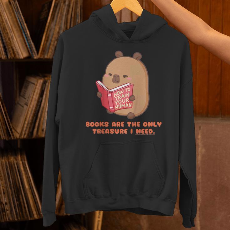 CapyFun Books Are The Only Treasure I Need Capybara Kids Unisex Hoodie