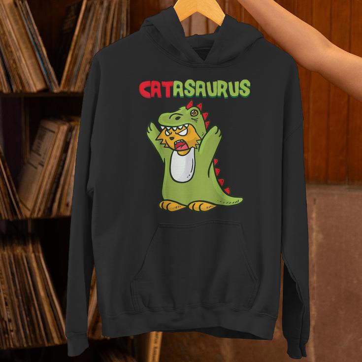 Catasaurus T-Rex Cat Kitten Dinosaur Feline Dino Dragon パーカー