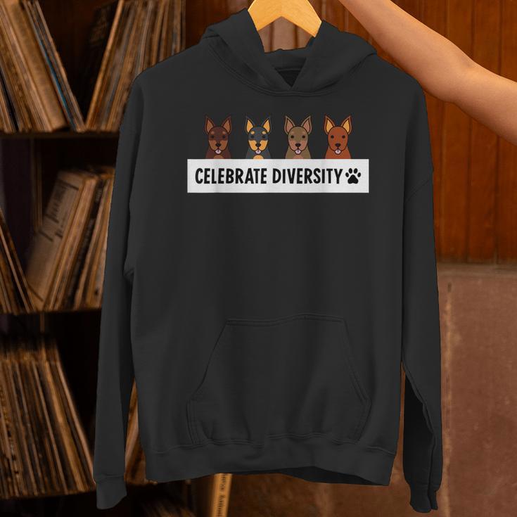 Celebrate Diversity ミニチュアピンシャー犬 パーカー