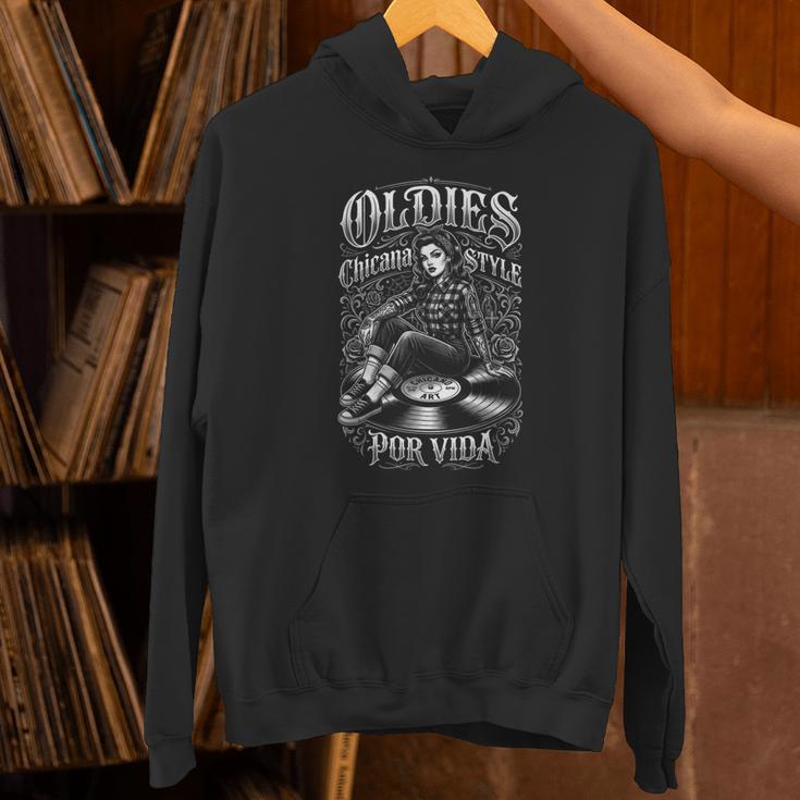 Chicana Oldies Porida ヴィンテージ音楽レコード ローライダーアート パーカー