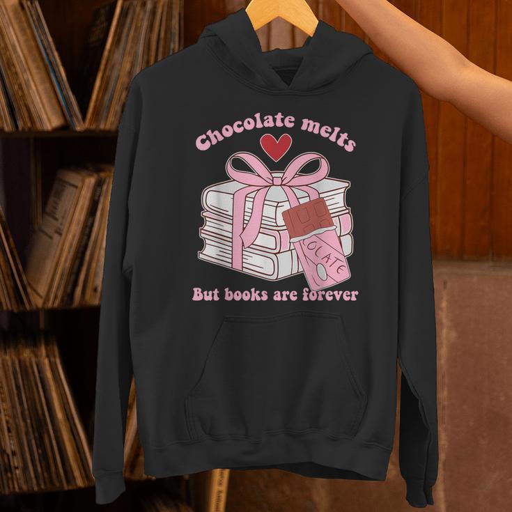 Chocolate Melts But Books Are Forever Booktrovert Unisex Hoodie