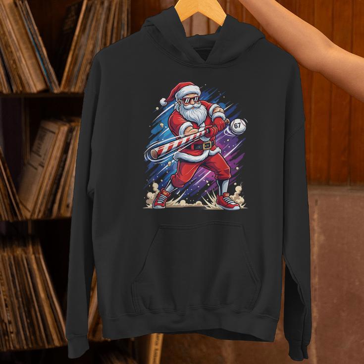 Christmas Baseball Santa Game Day Xmas Boys Kids Men Unisex Hoodie Christmas Baseball Santa Game Day Xmas Boys Kids Men Unisex Hoodie