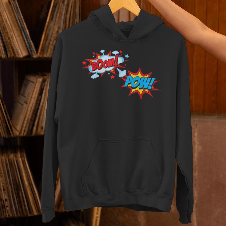 Comic Book POW Shirt BOOM Retro Superhero Costume Unisex Hoodie