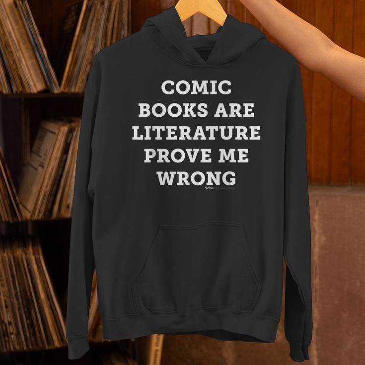 Comic Books Are Literature Prove Me Wrong Conspiracy Theoris Unisex Hoodie