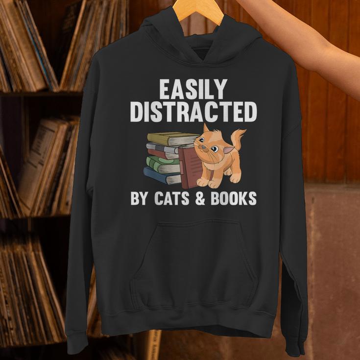 Cool Book Reader For Men Women Book Lover Bookworm Cat Book Unisex Hoodie