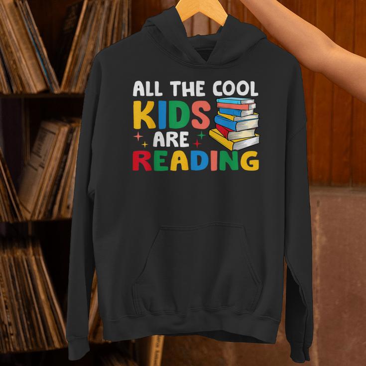 All The-Cool Kids Are Reading Teacher Book Lover Librarian Unisex Hoodie