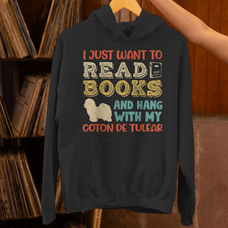 Coton De Tulear Mama Ich Will Nur Lesen Books Hanging Dog Unisex Hoodie