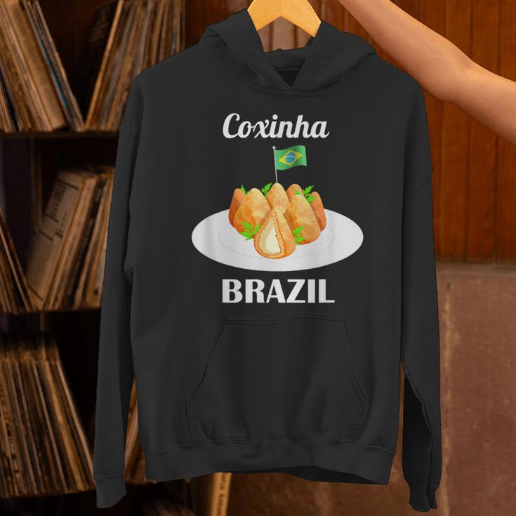 Coxinha 伝統的なブラジル料理 ブラジル国旗 パーカー