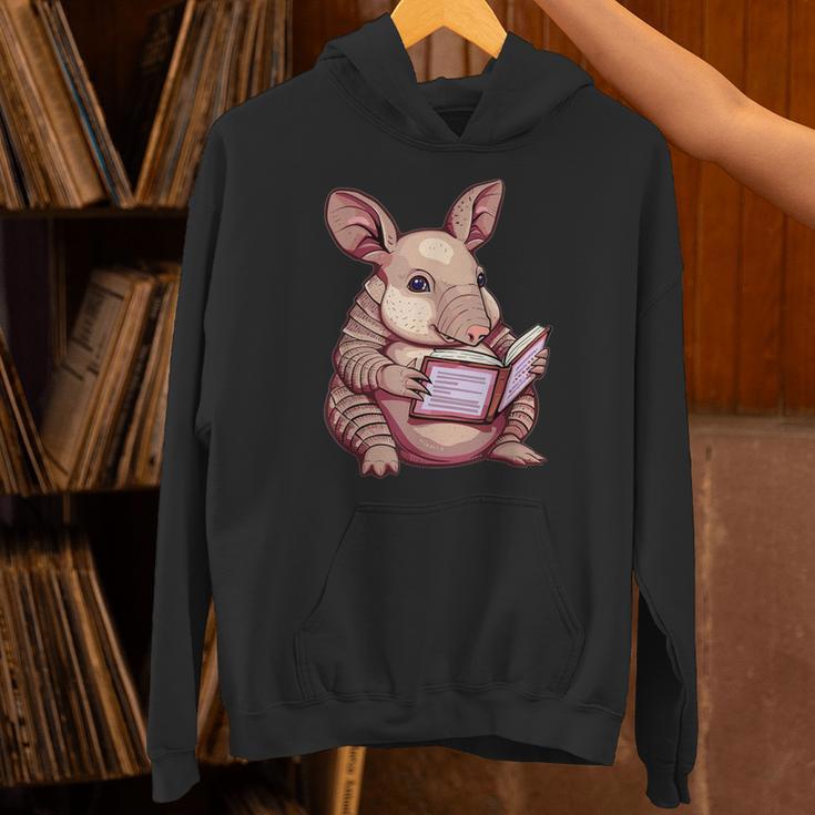 Cute Armadillo With Book I Armadillo Unisex Hoodie
