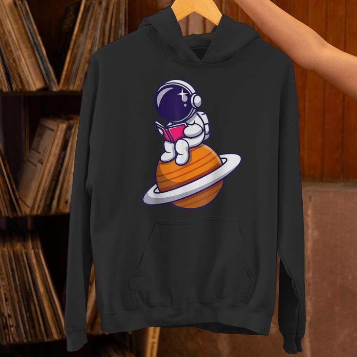 Cute Astronaut Read A Book Unisex Hoodie