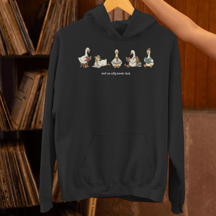 Cute Book Reading Geese Literary Animal Art Unisex Hoodie Cute Book Reading Geese Literary Animal Art Unisex Hoodie