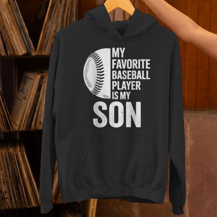 Cute Favorite Baseball Player Is My Son Women Men Unisex Hoodie