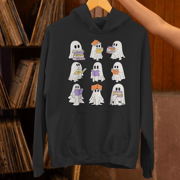 Cute Ghost Reading Books Teacher Halloween Reading Men Women Kids Unisex Hoodie Cute Ghost Reading Books Teacher Halloween Reading Men Women Kids Unisex Hoodie