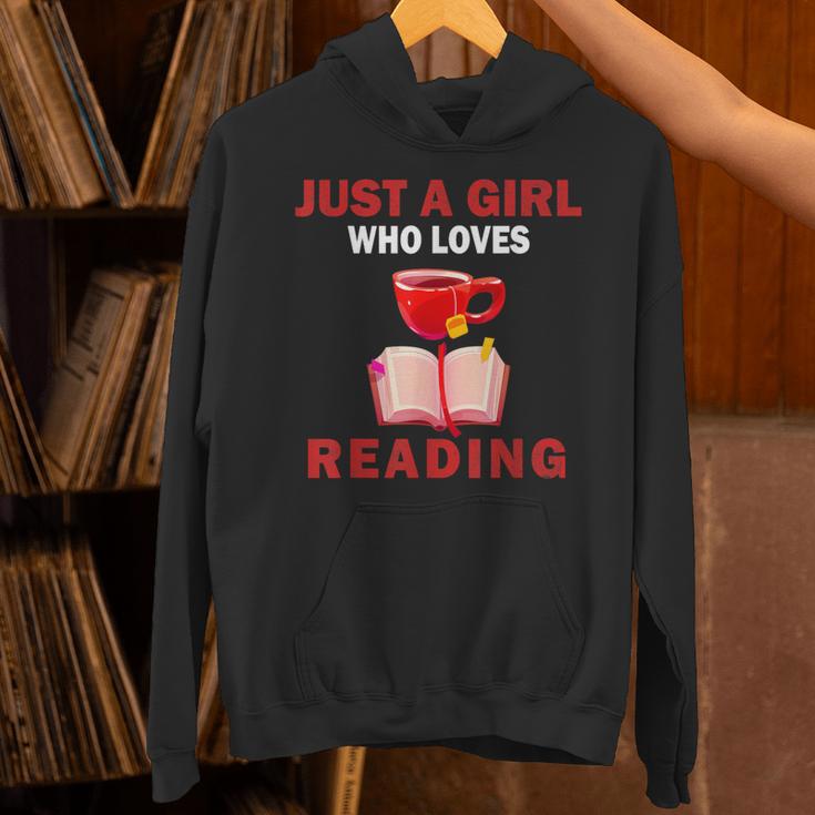 Cute Just A Girl Who Loves Reading Books Women And Girls Unisex Hoodie Cute Just A Girl Who Loves Reading Books Women And Girls Unisex Hoodie